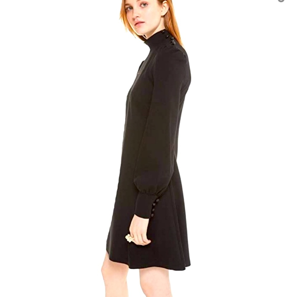 Kate Spade Mockneck Pointe black Dress NWOT - Picture 2 of 6